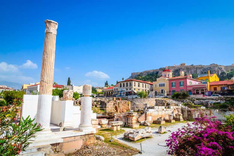 Le rovine della Biblioteca di Adriano