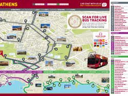 Mappa degli autobus Big Bus Atene